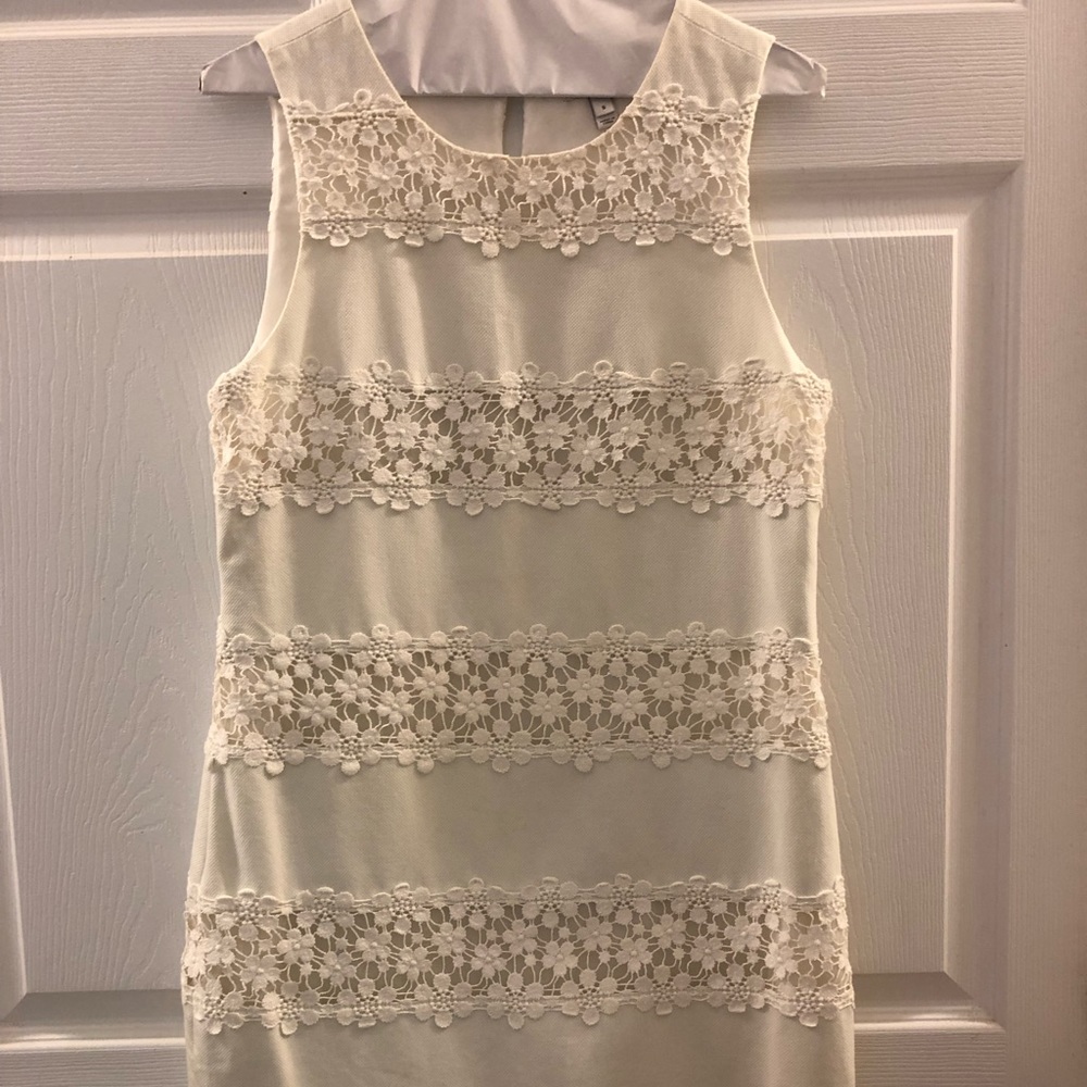 Jcrew Floral Lace Stripe Dress